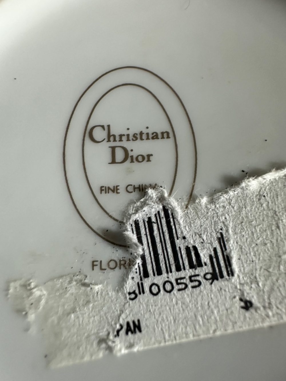 Christian Dior Florissant White Porcelain Gold Logo Sugar Bowl W/lid & Creamer - Picture 4 of 5